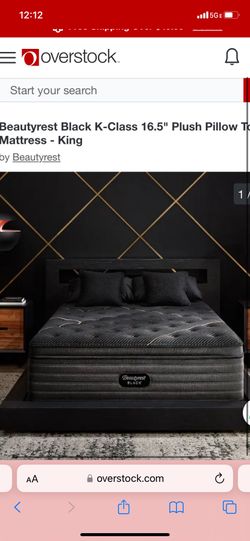 Mattress Beautyrest black k class plush pillow top king size brandnew