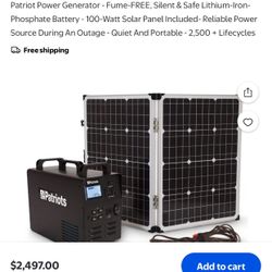 Patriot Generator And Solar Panel