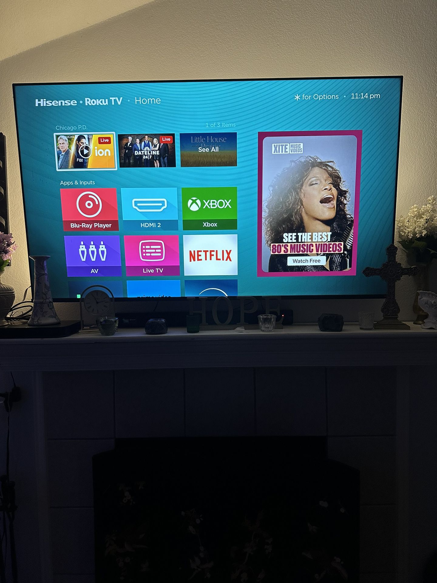Hisense 65” TV, Roku, Smart TV, 4K, UHD