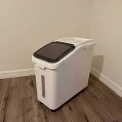 Storage bin on wheels 