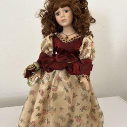 18” Tall Porcelain Doll