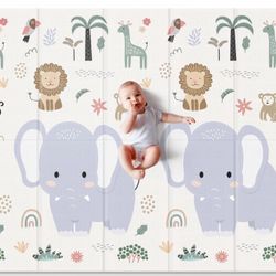 79” * 71” Foldable Baby Play Mat For Floor 
