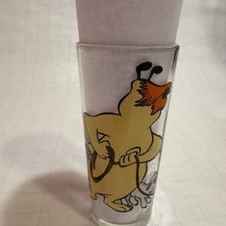 VTG 1976 Sam Sheepdog Ralph Wolf Coyote Stealing Sheep Pepsi Looney Tunes Glass