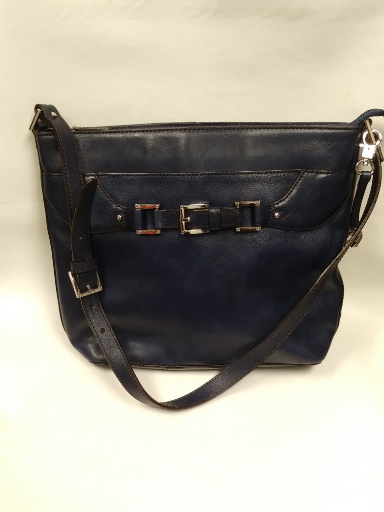 Aigner blue leather handbag. Like New