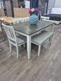Beautiful Dining Set With Bench - New Furniture