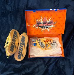 USED size 11 Hellstar Adidas Creamsicle Superstar