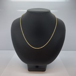14k two tone gold rope chain. New.
