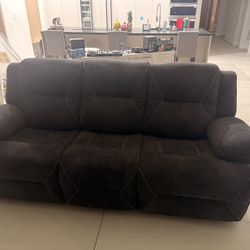 Dark Gray Reclining Sofa