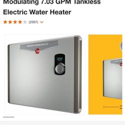 Rheem Electric Tankless Waterheater (Brand New)