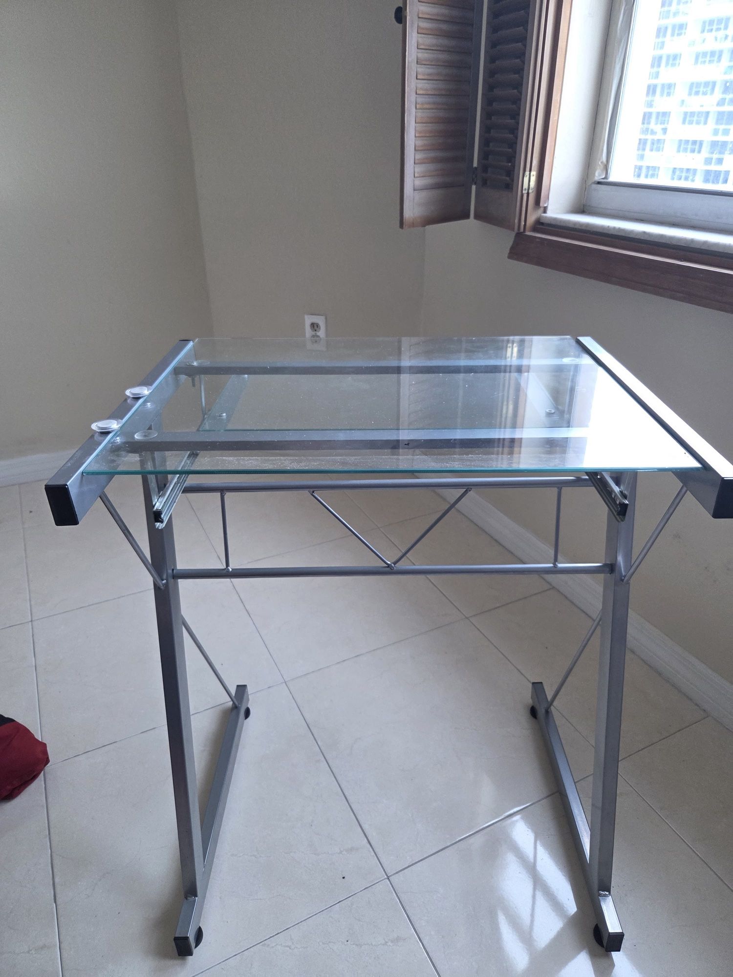 Small Glass Study Desk / Workstation