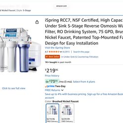 Reverse osmosis system - Brand New/Never used