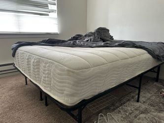Free Queen Mattress with Metal Bed Frame