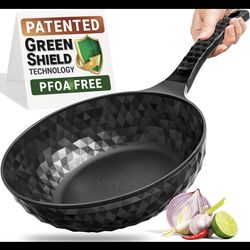 Diamond X Premium Non Stick Wok Pan - 11" Large Flat Bottom Chinese Wok - Wok...