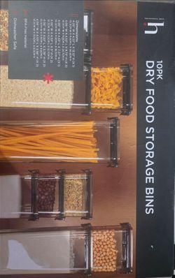 10 pack dry food storage bins
