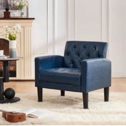 NEW TYBOATLE Tufted Accent Chair, Mid-Century Modern Armchair for Living Room, Office Blue (SET OF 2)