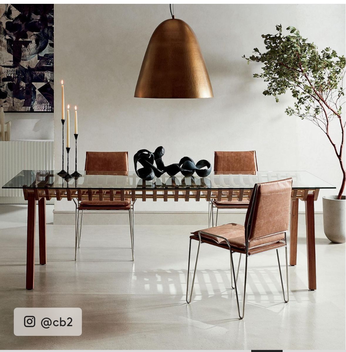 CB2 Oversized Brass Pendant Light