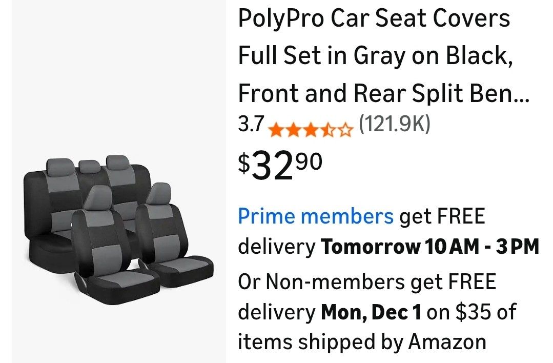 New cloth car seat covers UNIVERSAL FIT 2 front seat and rear Bench
Brand new
$15 for 1 set
$25 for 2 sets
Cubreasiento para carro medida universal