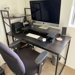 Reversible Desk + Stand Up Desk + Chair