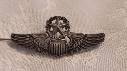 Vintage N.S. Meyer Sterling Silver U.S. Air Force Pilot Wings Badge