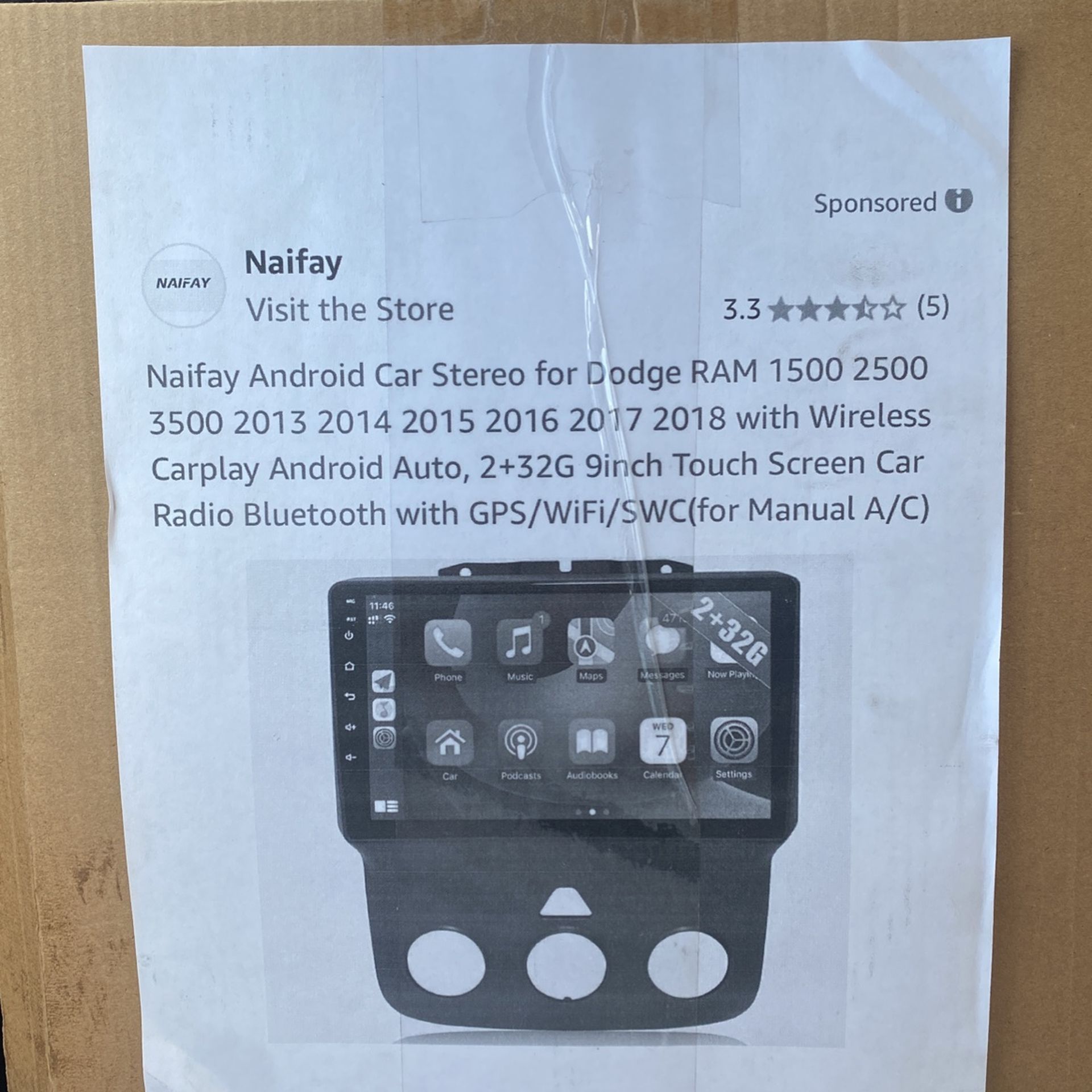 Naifay Dodge Ram Car Stereo