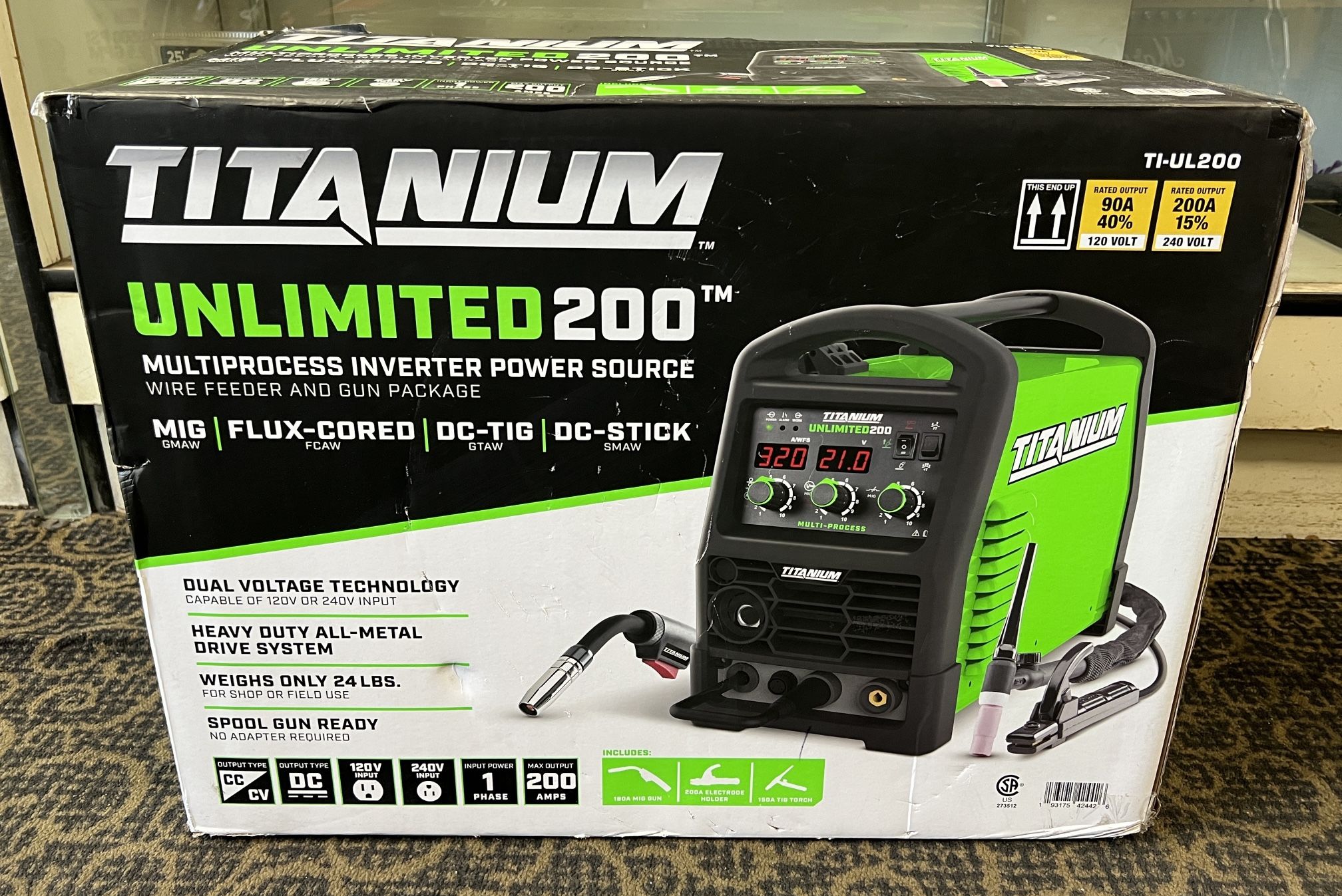 TITANIUM UNLIMITED 200 MIG FLUXCORED DCTIG DCSTICK WELDER for Sale