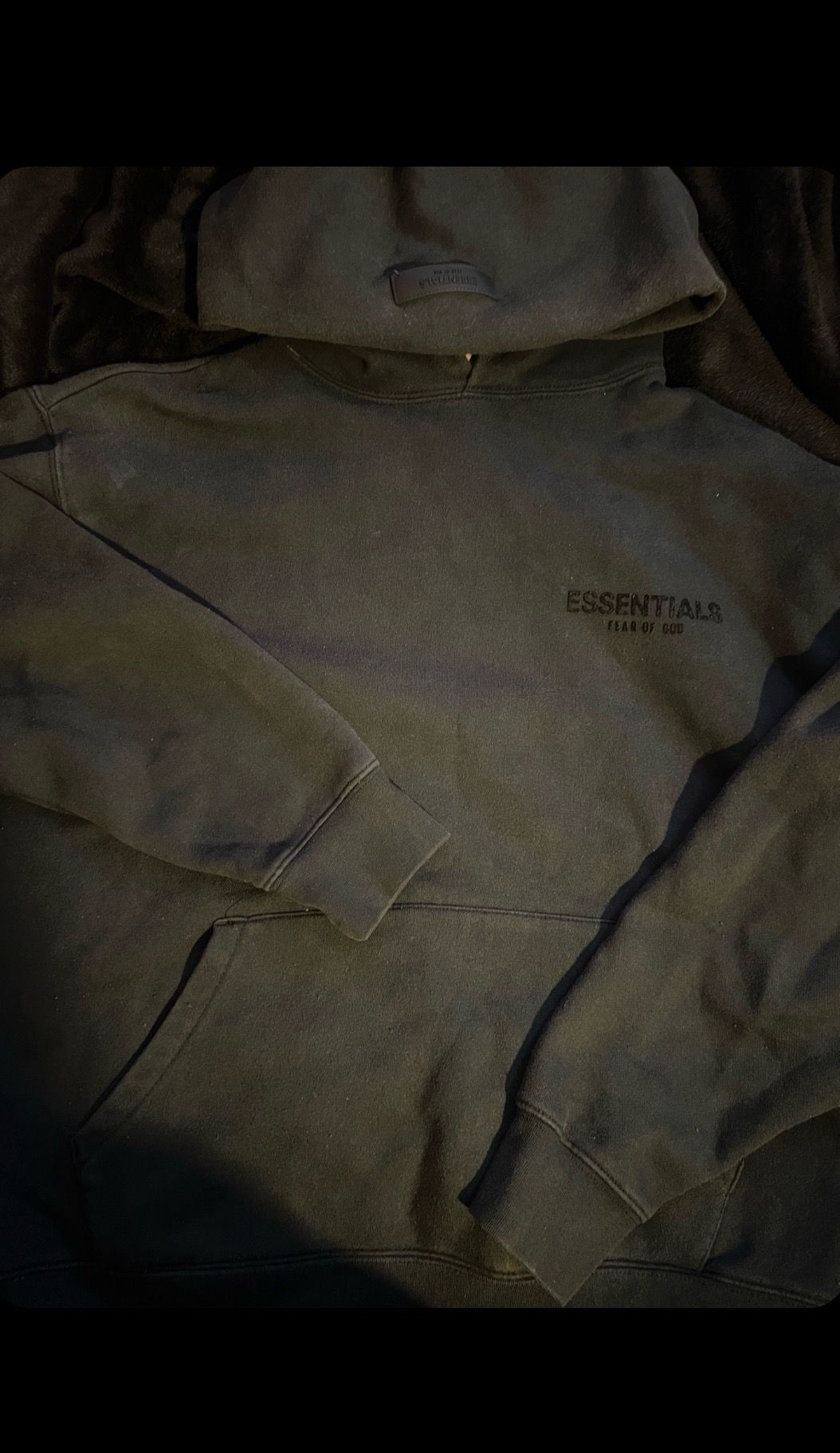 Black M Essentials hoodie
