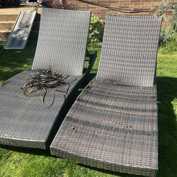 2 x Chaise Lounge Chairs