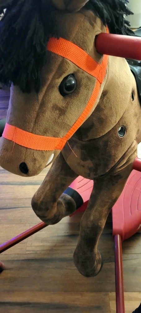Chestnut: Plush Interactive Spring Riding Horse