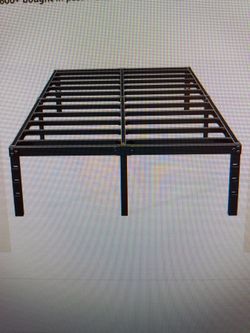 Hafenpo 14 Inch Full Bed Frame, Under Bed Storage, Black, 74.5"L x 53.5"W x 14"H