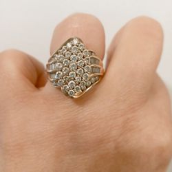 Vintage Sterling Silver Gold Veirmel Ring