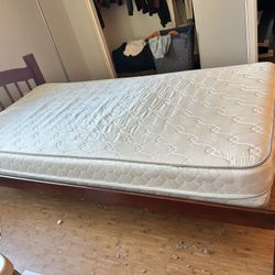 Twin Bed With Clean Mattress 