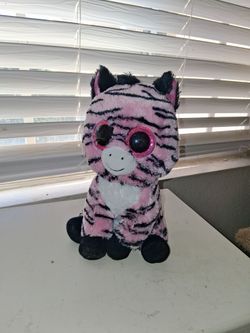 Ty Beanie Boo Pink Zebra Plush