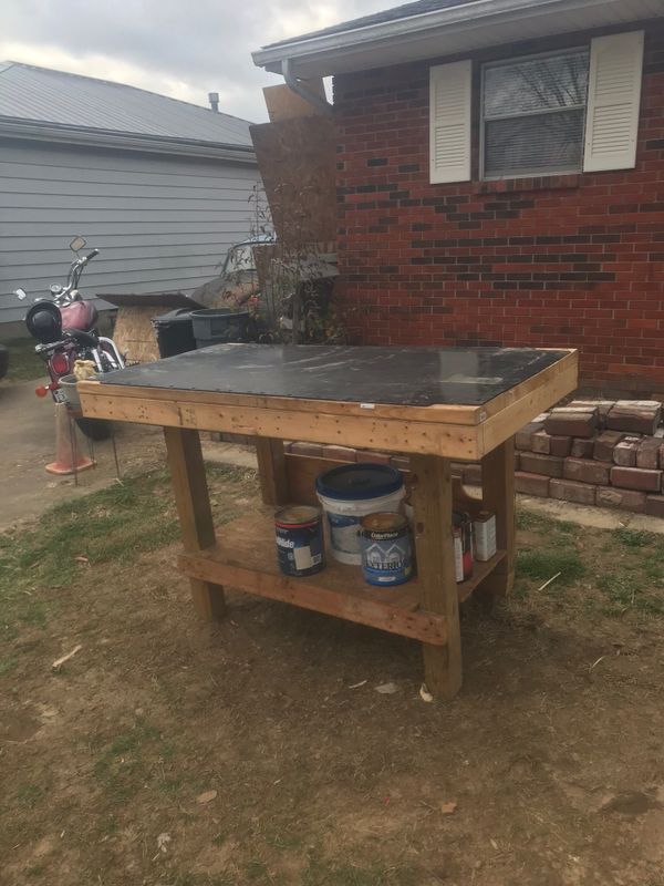 Reduced 5 Long Work Bench Very Heavy Duty For Sale In