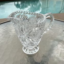Vintage Crystal Creamer Sunflower Pattern