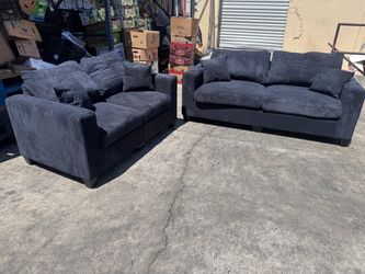 NEW Sofa and Love Seat Black Great Quality