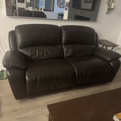 Leather Recliner Sofa