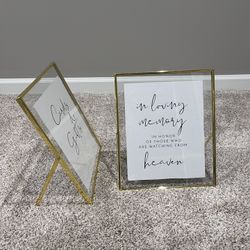 Gold Frame With Stand (wedding)