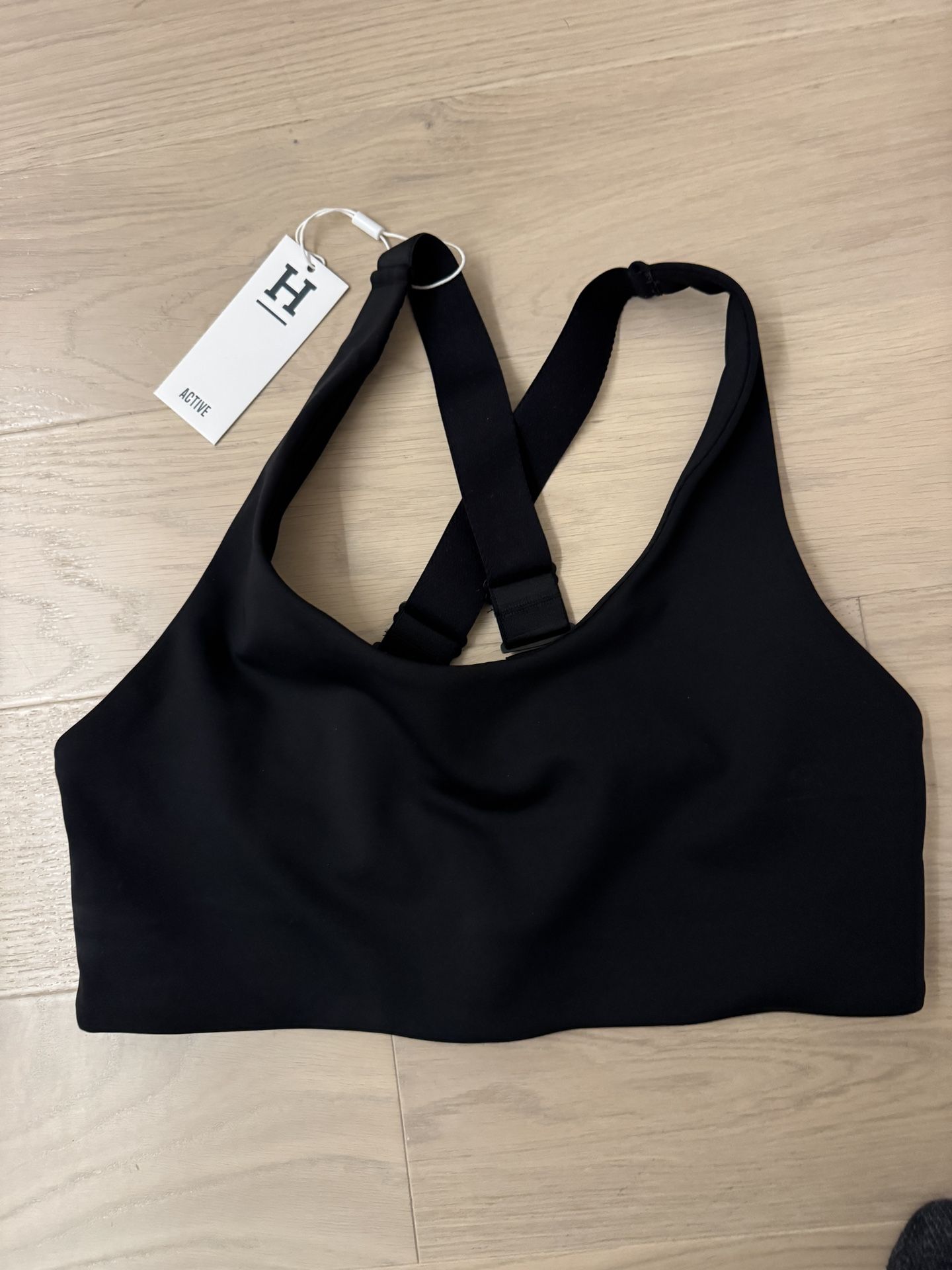 Harper Wilde Flex Cross-Back Sports Bra - Black - Size Medium - NWT