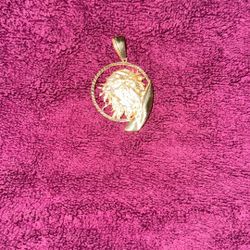 Diamond-Cut Face of Jesus Pendant 