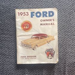 Original 1953 Ford Owners Manual