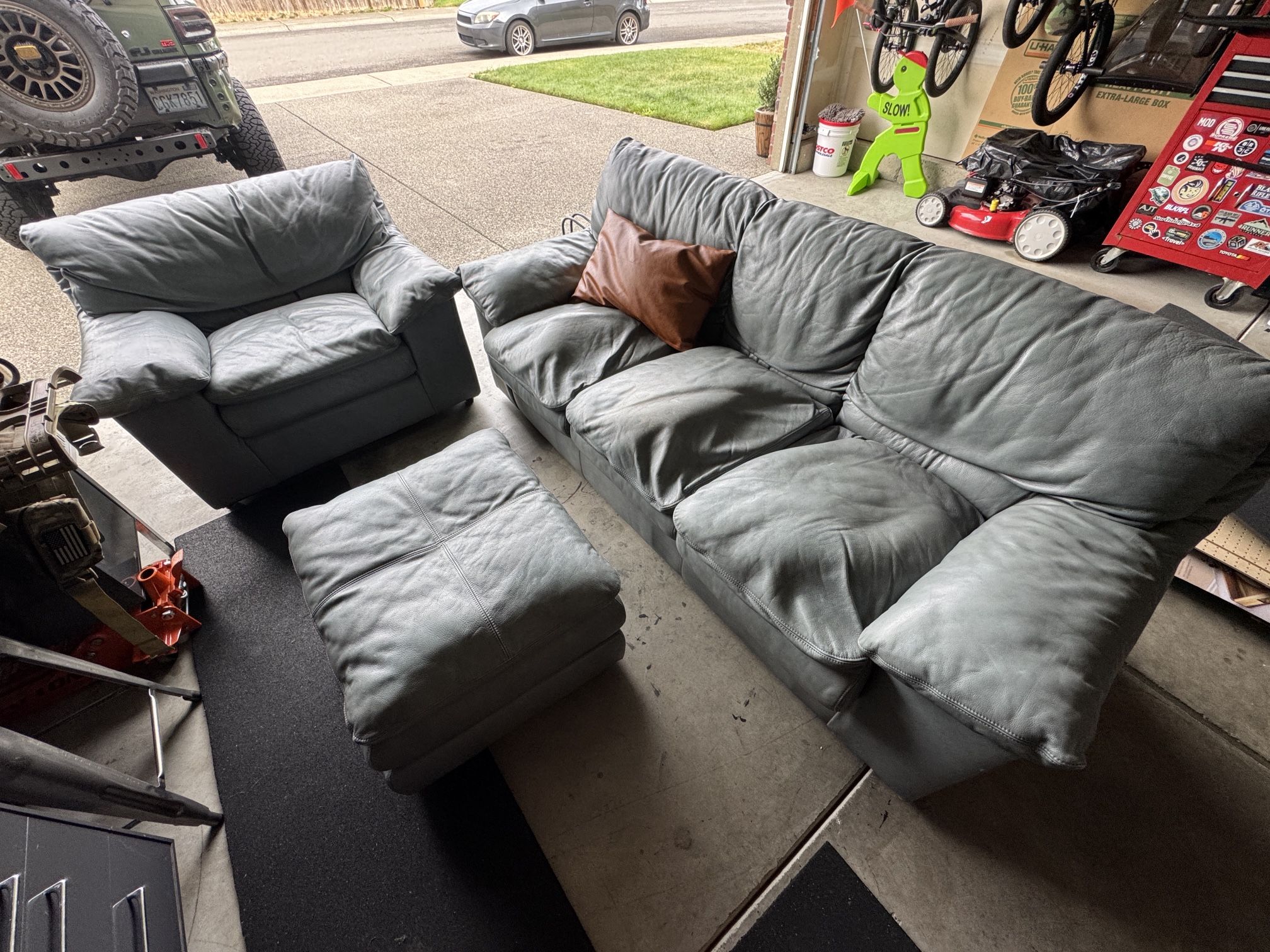 Couch, Lounge chair XL, Ottoman Set