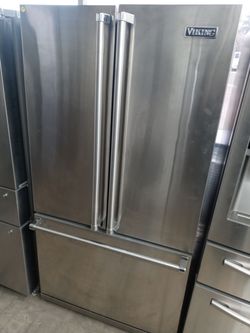 Viking stainless steel french door refrigerator - Free delivery