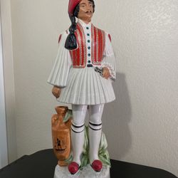 Metaxa Greek Liqueur Porcelain decanter Figure Liquor