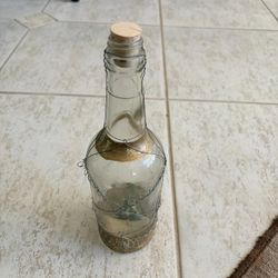 Hand decorated glass bottle with foil Andre