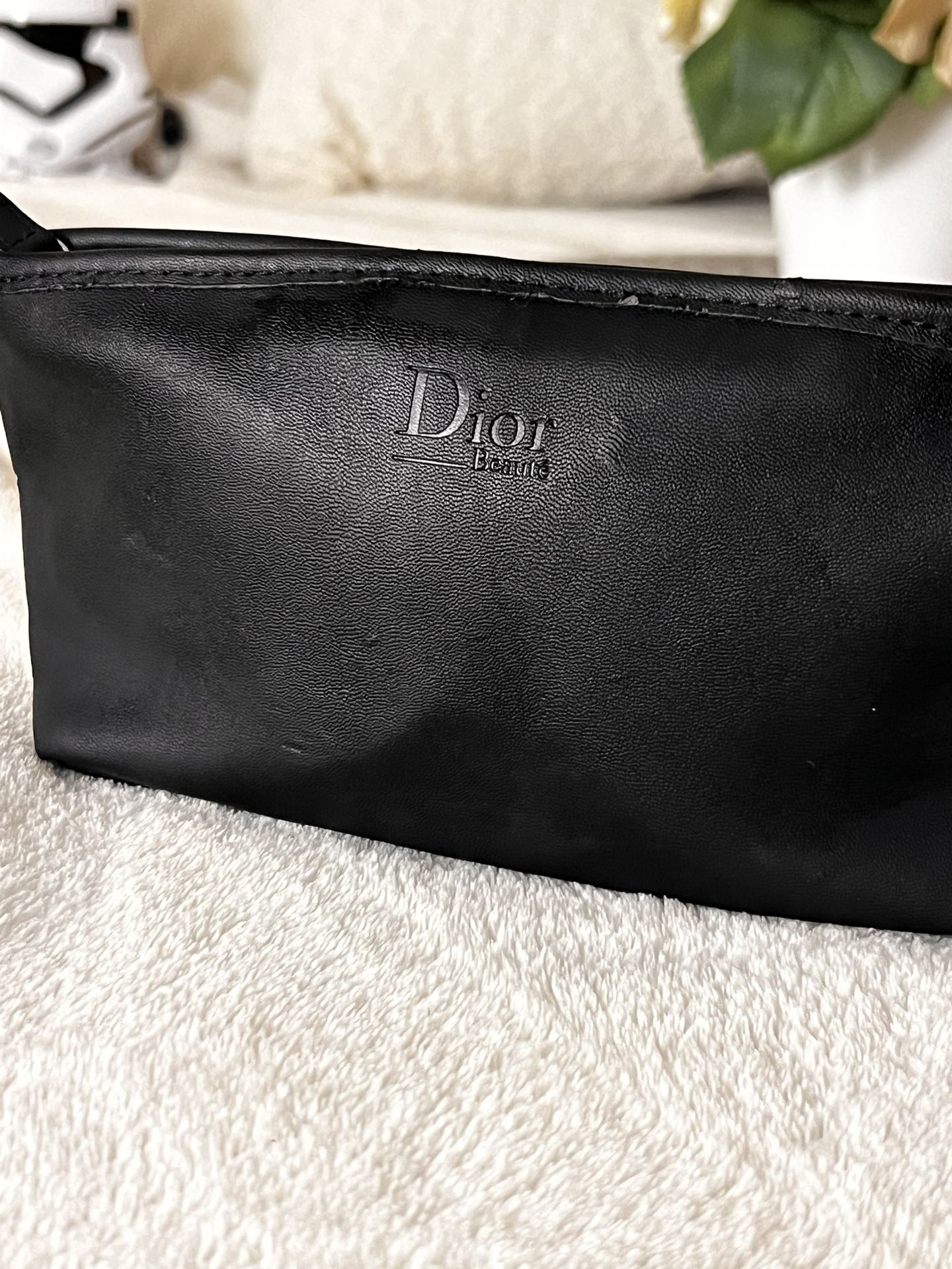 Christian Dior Toiletry Leather Case Purse Bag 