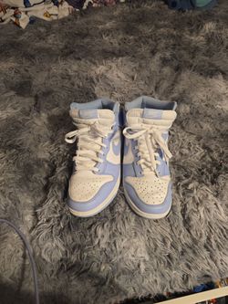 Nike Dunk High Blue and White Sneakers