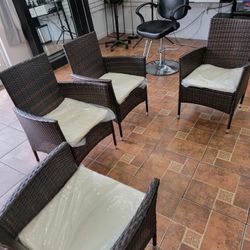 4 Piece Patio Set Chairs 