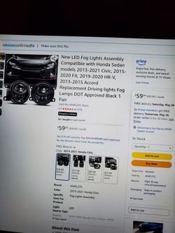 2016 civic fog lights with harness (new)