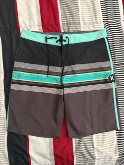 Hurley Men's Board Shorts Gray and Teal