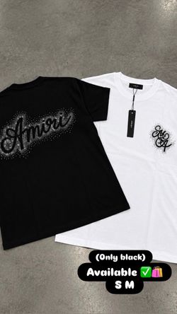 Amiri Crystal Logo Black T-Shirt